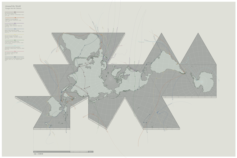 Illustration for article titled 7 Brilliant Reinventions of Buckminster Fuller's Dymaxion Map